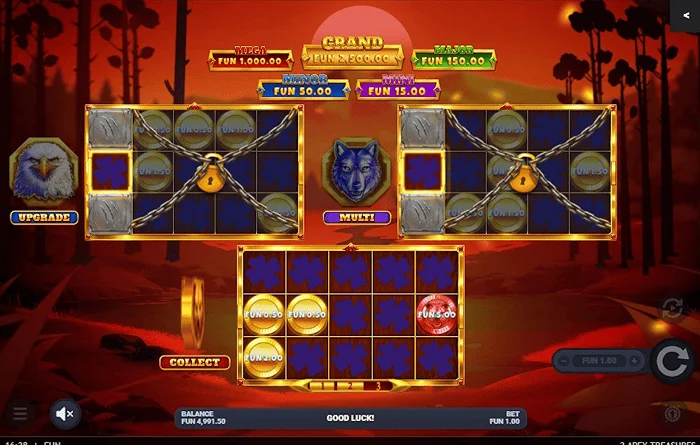 3 Apex Treasures - hold & Win-udløser med ulvebræt
